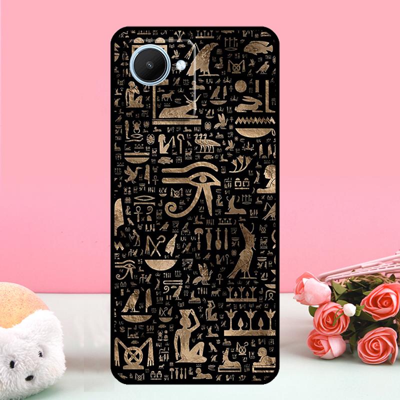 Sacred Eye of Horus Egypt Fresco For Realme 9 10 11 12 Pro Plus GT Neo 5 GT3 C11 C30 C31 C33 C35 C25s C21Y C51 C55 C53 Case