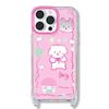 Чехол Zhitai Cartoon Mirror для iPhone 16 Pro/13 Pro Max/14 Pro Max со шнурком
