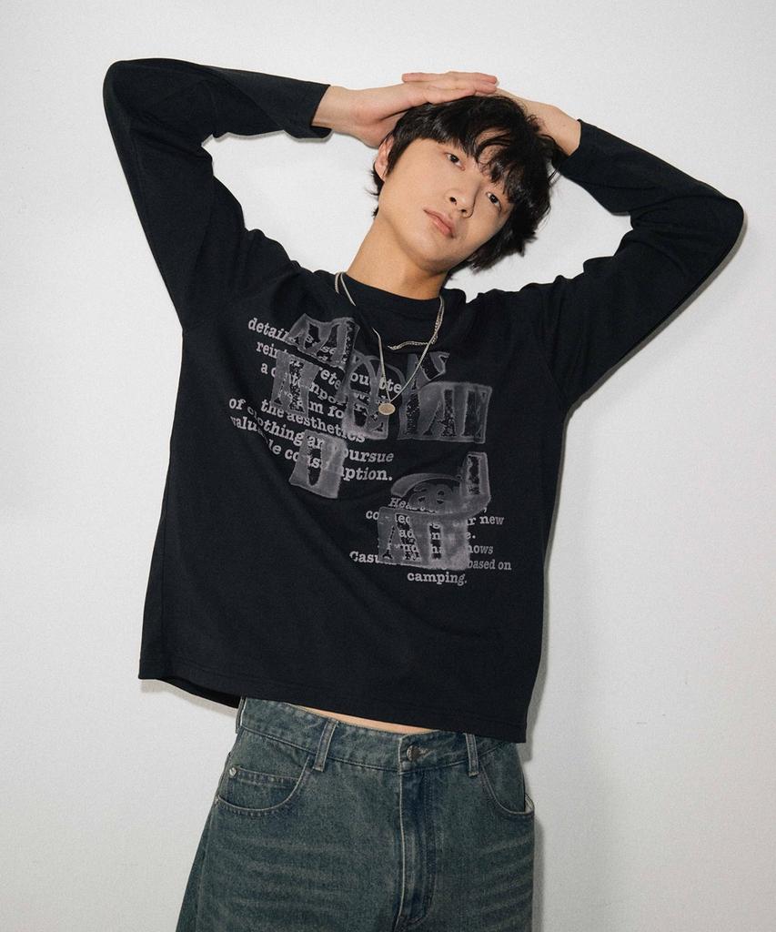 MINAV Corporate Letter Card T-Shirt [Black]