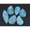 6 шт. Натуральный Ларимар Пектолит Фантазийный Кабошон Лот Свободных Драгоценных Камней 115 карат. C-626