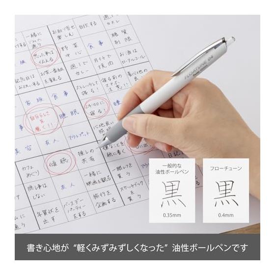 Шариковая ручка Pentel Flowtune на масляной основе, Черный, Красный, Синий, 0,4 мм, 3 шт., BZN204-3, Шариковая ручка с низким трением, Система подачи чернил, Специальная подушка для чернил