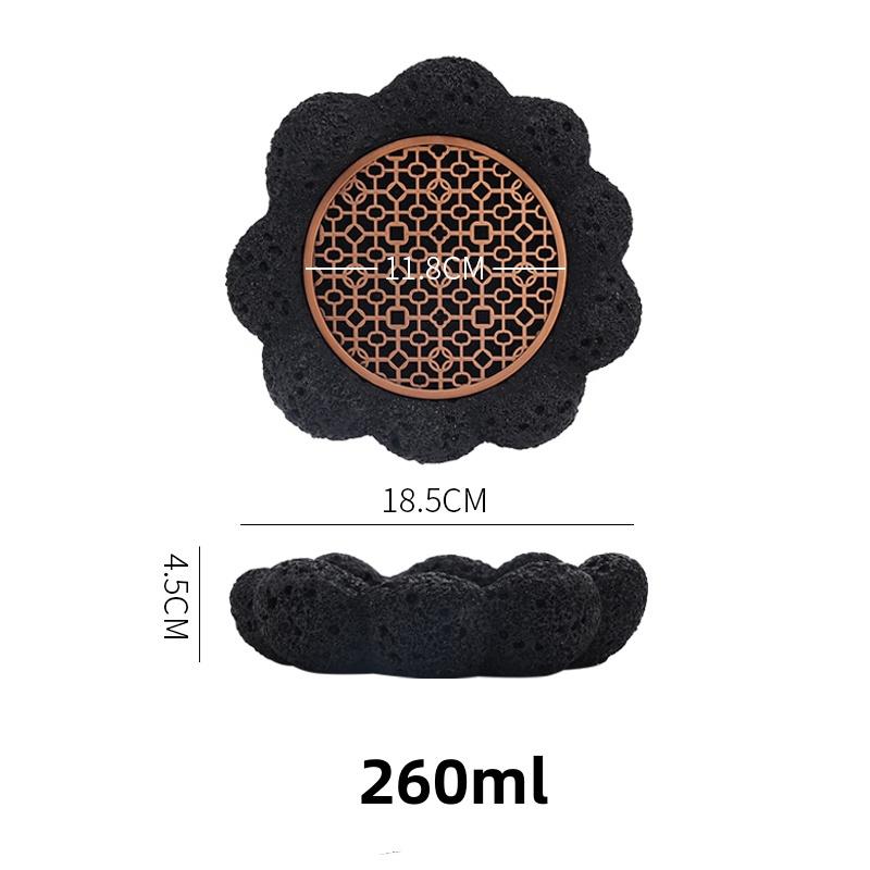 Black Cement Tableware Dinner Plate stone Sashimi sushi Disc Dry Ice Tray Plate Dessert Plates Dim Sum Dish Steak Plates Bowl
