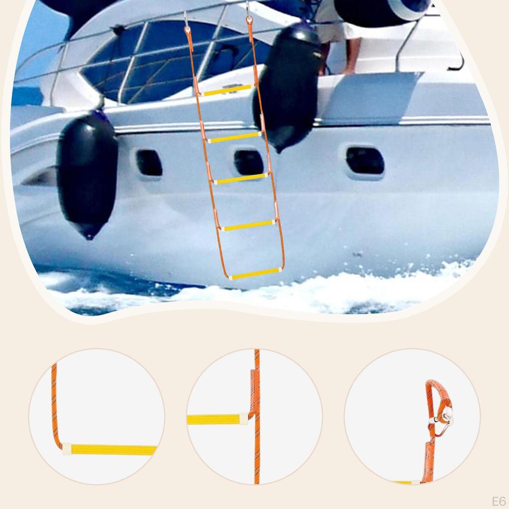 Boat Rope Ladder for Easy Access To Canoes And Motorboats