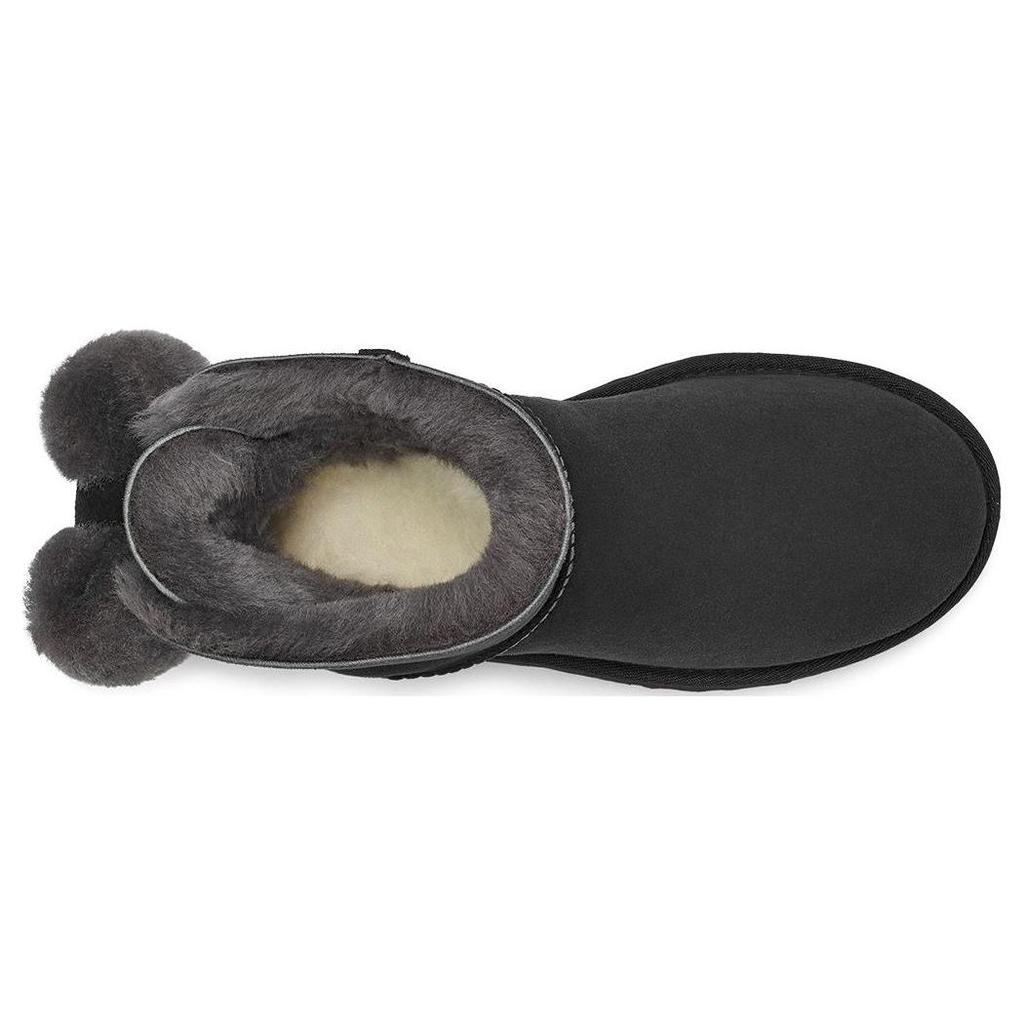 UGG Short Snow Boots With Bow Women Boots Black 1132018-BLK