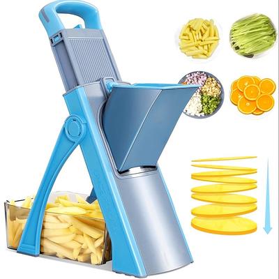 Безопасная кухонная овощерезка-шинковка, измельчитель овощей большего размера с регулируемой толщиной нарезки картофеля, многофункциональная кухонная овощерезка