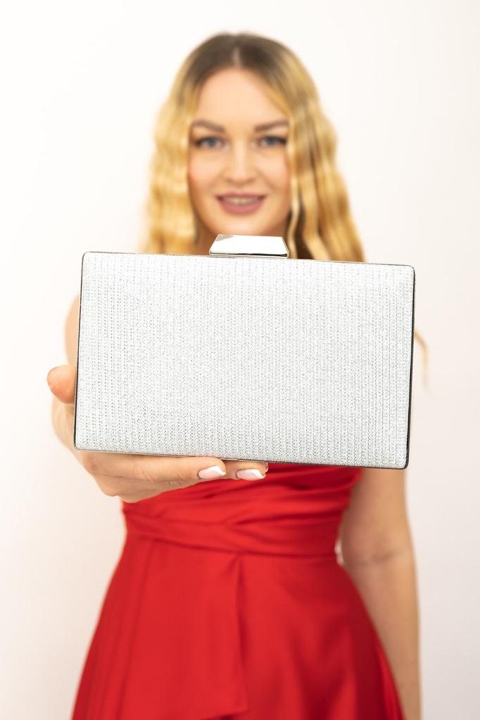 Women's Stylish and Useful Evening Dress Bag Women's Cupra Silver Evening Dress Clutch Portfolio Bag