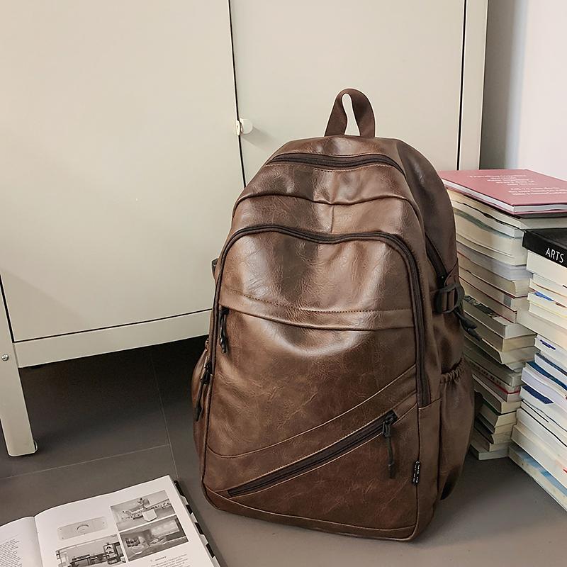 Деловой мужской рюкзак из ПУ, рюкзак для компьютера, студенческий, большой вместимости, школьный рюкзак