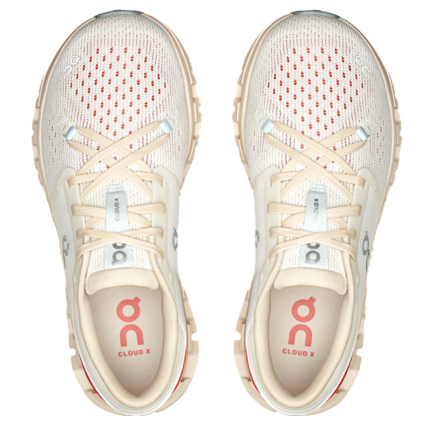 Кроссовки Cloud X 4 цвета слоновой кости и лососевого для женщин, кремовые 3WE30073297