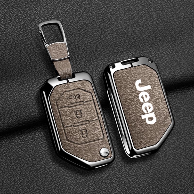 Совместимый чехол для ключа Jeep для Compass, Renegade, Cherokee, Grand Commander, Grand Cherokee