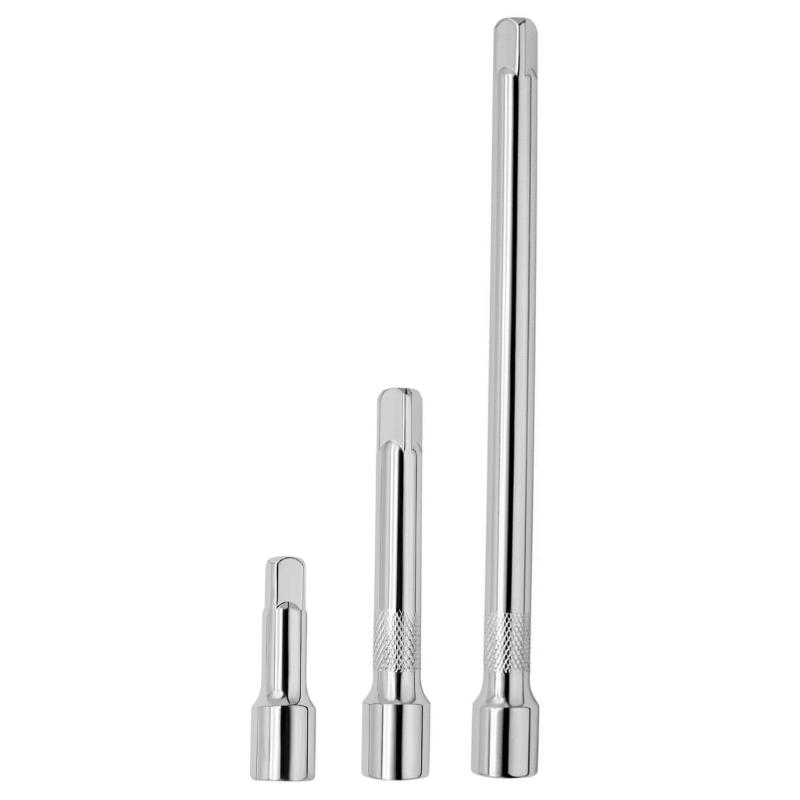 Anti Slip Socket Ratchet Wrench Extension Bar Set 1/2" 75/125/250mm 3PCS Effortless Operations Time Saving