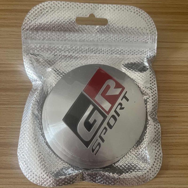 4Pcs 56mm 60mm GR Car Emblem Wheel Hub Center Cap Sticker Covers Universal Accessories