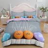 Easter Egg Duvet Cover Set Cartoon Cute Egg Bedding Set Happy Easter Theme Comforter Cover For Kids Teens Microfiber Bedclothes