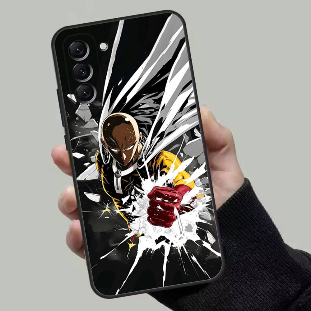 Чехол для телефона One P-Punch Man Saitama для Samsung Galaxy A13,A21s,A22,A31,A32,A52,A53,A71,A80, Мягкий черный корпус