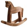 2026 Best!! Beige Wooden Rocking Horse Decor with Craftsmanship for Home Decor Tabletop Ornament 7.5 x 3.5 x 8 inches
