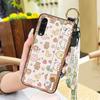 Anti-knock Anti-dust Phone Case For LG Velvet 4G/5G Lanyard Dirt-resistant Soft Case Wrist Strap Fashion Design Cute