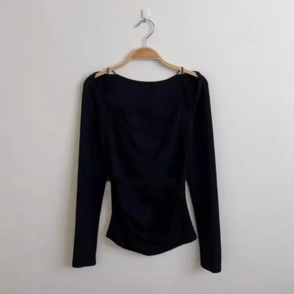 Сексуальный топ с открытыми плечами в корейском стиле из двух частей с иллюзией и длинными рукавами для женщин