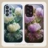 Розовый Хрустальный Цветок Для Samsung S8 S9 S10 S20 Ultra S21 Pro S22 Plus S23 FE S24 Ultra S25 Edge S25Ultra Стеклянный Чехол Для Телефона