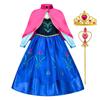Frozen Anna Princess Girl Dress Halloween Cosplay Party Costume Snow Queen Princess Clothes Children Outfit 2-10 Y