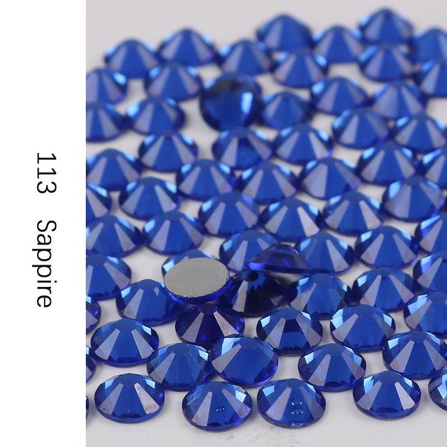 Стразы без горячей фиксации, кристалл Ab Ss3-Ss30, стразы для ногтей с плоской задней частью, стразы премиум-качества, блестящие стразы для ногтей, хрустальный камень