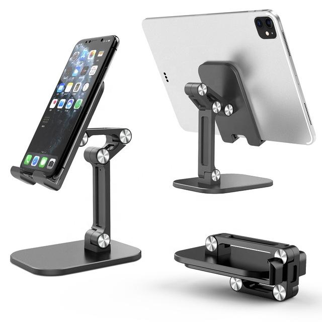 Foldable Mobile Phone Holder Three Sections Desktop Tablet Holder For IPhone IPad Samsung Xiaomi Universal Table Cellphone Stand