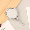 Portable Vintage Handheld Makeup Mirror Hand Hold Round Cosmetic Mirrors European Style Noble Ancient Court Mirror Beauty Tool