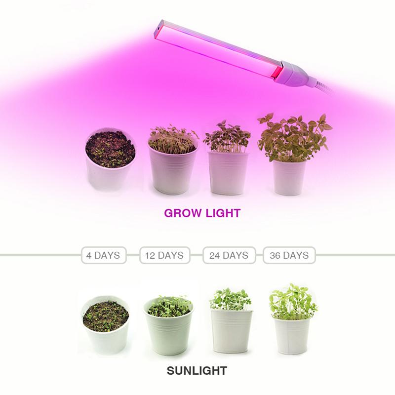DC5V USB Full Spectrum Grow Light 3W 14LEDs 5W 27LEDs Гибкая лампа для выращивания растений Красный Синий USB Фитосветильник для комнатных цветов