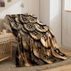 A pile of golden coins with Bitcoin symbols repeating across them. for all seasons blanket lunch break throw gift