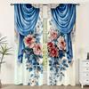 2 шт. Шторы с цветочным принтом Декоративные оконные драпировки Оформление окон для спальни, гостиной, домашнее украшение, украшение комнаты_ai1