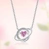 Ожерелье Love Planet, женское, нежное, темпераментное, с цепочкой на ключицу, розовое ожерелье с подвеской из циркония, подарок