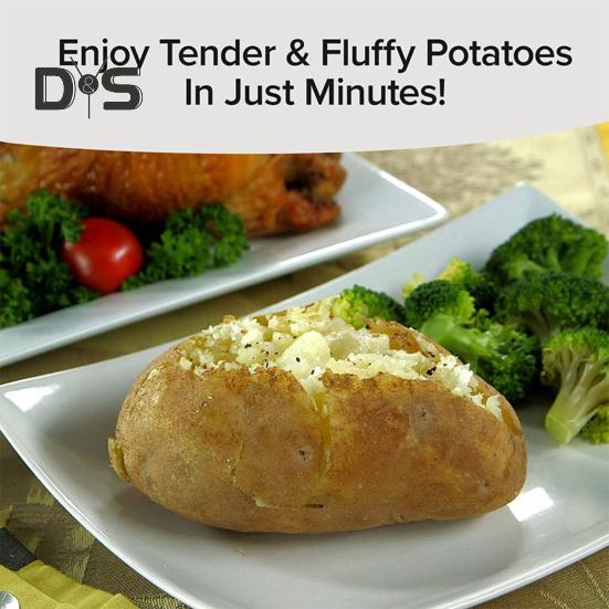 Картофельная пароварка для микроволновки для поваров Нежный воздушный картофель Картофельные банки с беконом без бисфенола А Равномерно приготовленный горшок для картофеля Универсальная печь для запекания картофеля