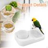 Bird Toilet Desktop Inside Cage Stylish Versatile Creative with Ceramic Bath Bowl Feeder Cup