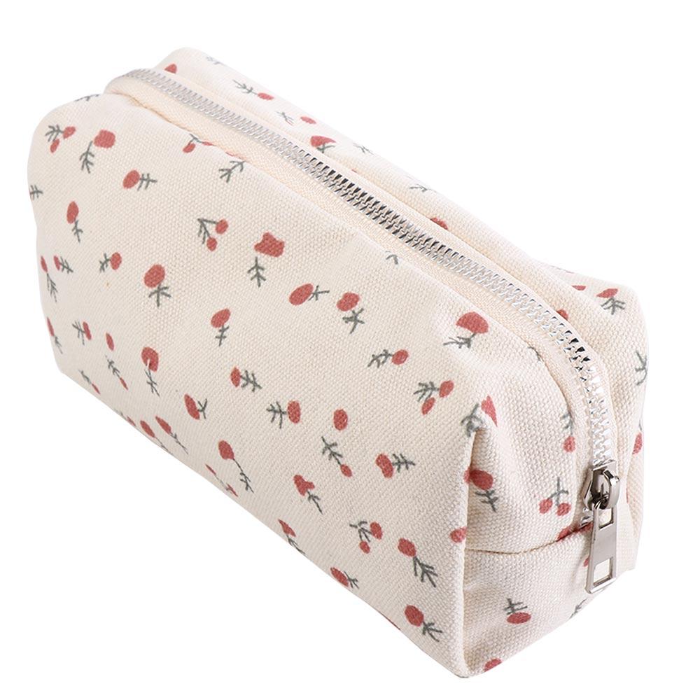 Fresh Style Floral Pencil Bag Small Flowers Pen Bag Pen Box Pencil Cases Makeup Bag