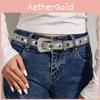 Stylish Accent Pu Waist Belt With Alloy Pin Closure For Womens Daily Fashion And Jeans