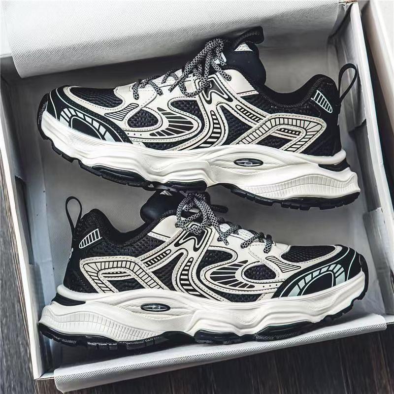 Spring men's shoes breathable mesh shoes men's flow platform sports casual dad shoes