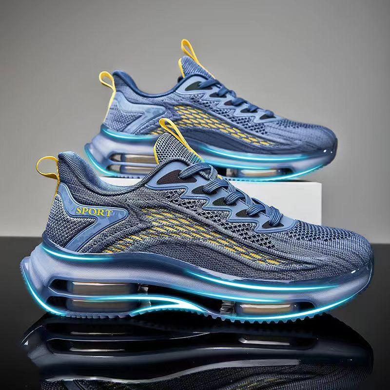 Men'S Shoes New Full Hand Air Cushion Running Shoes Trend Non-Slip Cushioning Casual Sports Shoes Summer Dad Tide Shoes