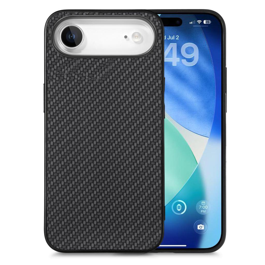 For iPhone Air Case Carbon Fiber Texture PU+PC+TPU Phone Back Cover
