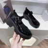 Женские лоферы Мэри Джейн из лакированной кожи - Весна 2022, Британский студенческий стиль, Высокий каблук, Круглый носок, Толстая подошва
