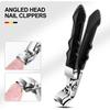 Nail Clippers, Ergonomic Design for Thick and Hard Nails, Anti-Splash, Non-Slip Handle, Sharp Stainless Steel Blades  2PCS