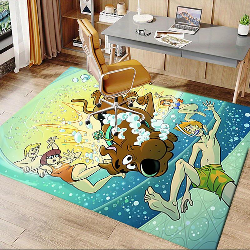 Коврик под офисное кресло Scooby-Doo для домашнего офиса, Защита пола, Нескользящие коврики для кухни, Милый коврик с мультяшным декором
