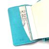 [blue Bloom] A6 Planner Cover with Bookmark, Stylish and Cute Blue Leather, Genuine Shrink-Embossed Leather, Made In Japan, Bb006 (Blue Beetle)