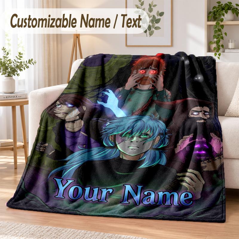 Sally Face Custom Name Flannel Throw Blanket Soft Warm for Sofa Bed Indoor Home Use