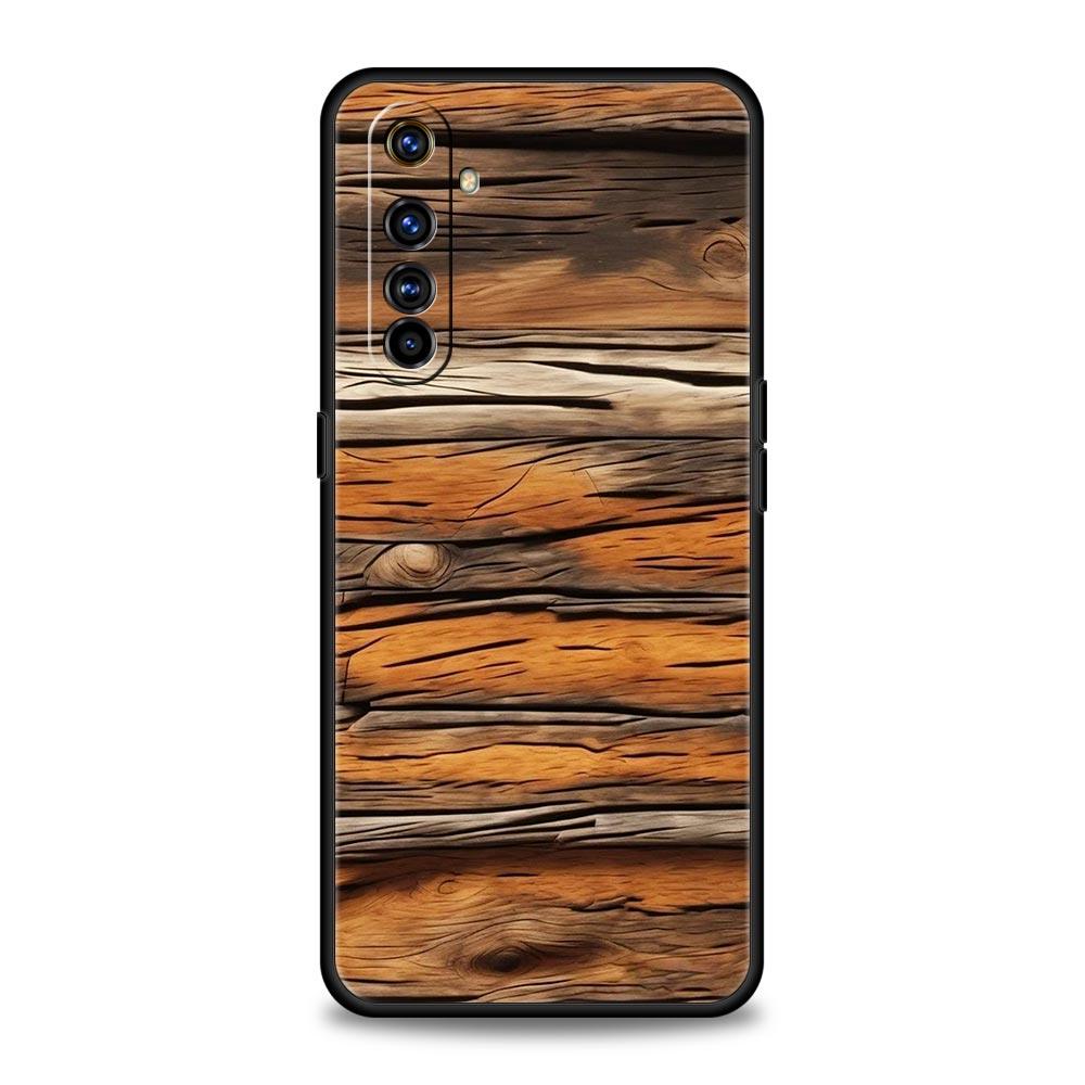 Чехол из дерева с текстурой под дерево класса люкс для Realme C67 C63 C55 C53 C35 C25 C21 GT 2 3 5 6 10 11 12 13 Pro 5G Мягкий ТПУ Чехол для телефона