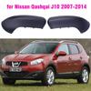 Rearview Mirror Covers For Nissan Qashqai J10 2007-2014 ABS Gloss Black Rear View / Matte