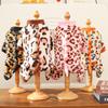 Cat Clothes Warm Leopard Print Dinosaur Four-Legged Dog Clothes Autumn Winter Velvet Clothes Bear Pet Products