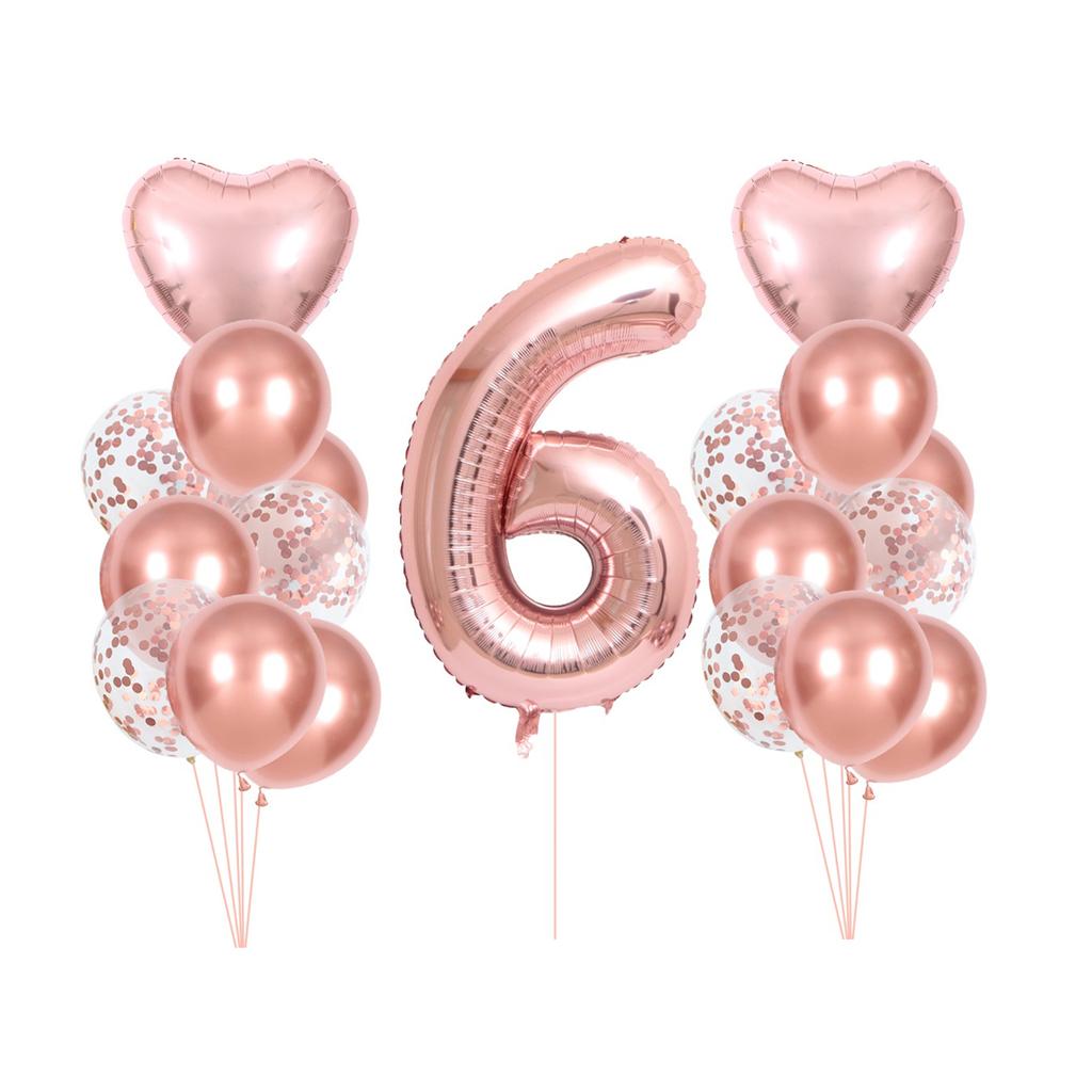 Набор воздушных шаров из фольги розового золота номер 1, 2, 3, 4, 5, воздушный шар с днем ​​рождения, украшения для первого дня рождения, детский душ