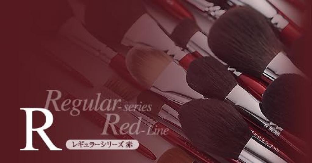 Kumano Brush Chikuhodo Genuine Silver Fox Cheek Brush Red Axis Hiroshima Makeup Brush Regular Series Makeup Brush CHIKUHODO RR-C5 (Red)