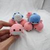 Bag Pendant Little Whale Keychain Wool Making Knitting Keyrings Crocheted  Keychain  Car Key Chain