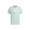 Adidas Originals X Disney Dumbo Sportswear Cartoon Pattern Logo Print Color Block Short Sleeve T-Shirt Unisex Tops Smoke-Green IN1073