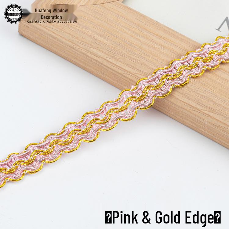 Кружевная отделка Gold Thread шириной 1 см - 11 м для штор, дивана, обуви, шляп и аксессуаров