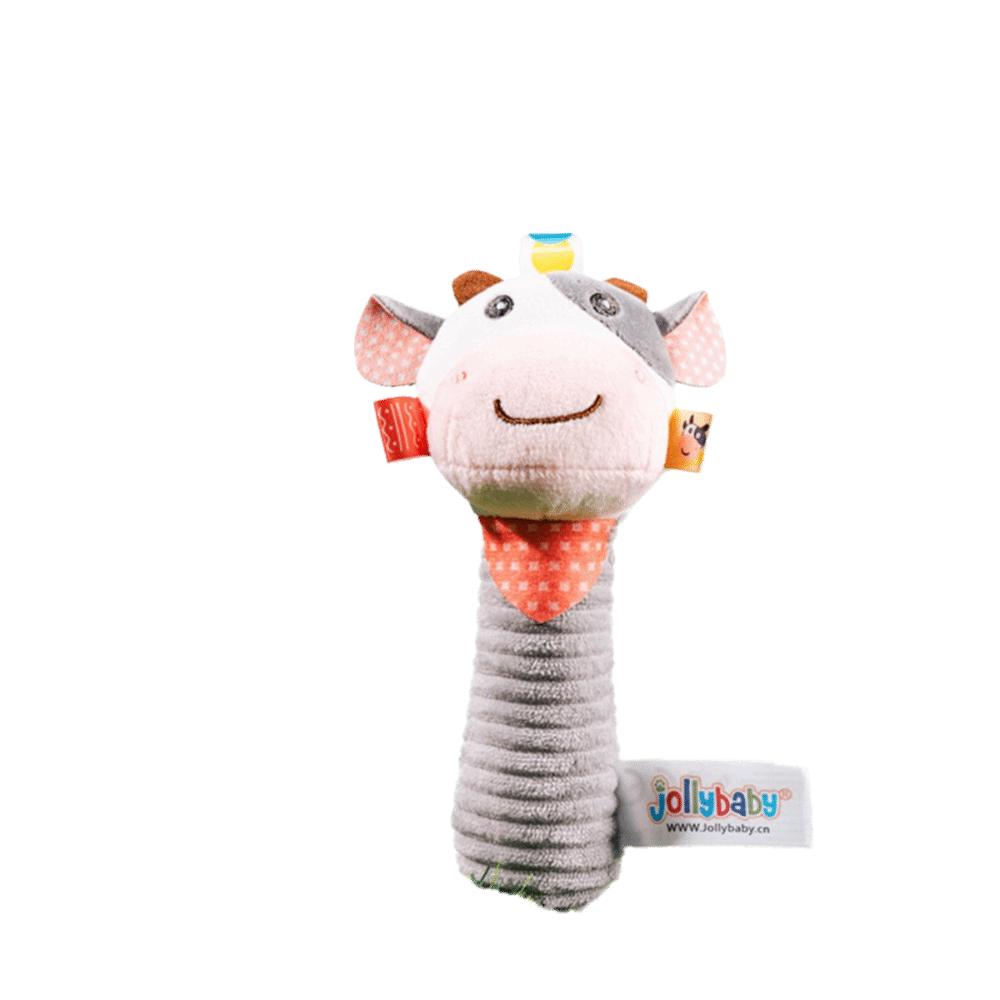 Squeaky Sound Soft Stuffed Animal Rattle Soft Plush Sensory Toys Baby Rattles Newborn Development